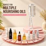 Refillable Hair Oil Applicator Comb & Scalp Massager with Storage Base (Clear)