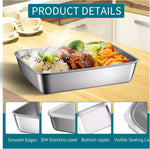 Stainless Steel Fridge Storage Container (Pack of 2) - 2000ml