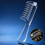 Refillable Hair Oil Applicator Comb & Scalp Massager with Storage Base (Clear)