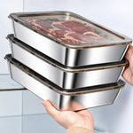 Stainless Steel Fridge Storage Container (Pack of 2) - 2000ml
