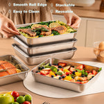 Stainless Steel Fridge Storage Container (Pack of 2) - 2000ml