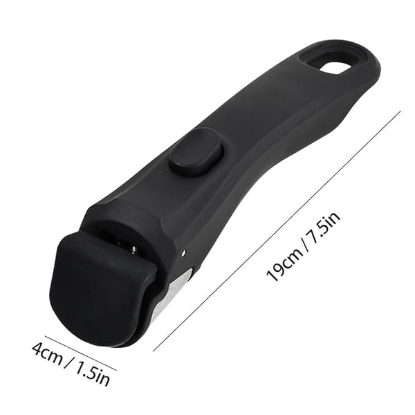 Detachable Pot Handle for Cookware with Heat-Resistant Silicone Spatula & Oil Basting Brush Set for Kitchen & Cookware (Black)