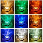 16-Color RGB Crystal Water Ripple Lamp (Rotating Ambient Projector Light)