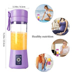 Portable USB Rechargeable Blender Rechargeable Portable Electric USB Juicer Blender Bottle - 400ml