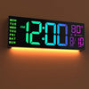 16" Large LED Digital Wall Clock with 8 RGB Colors, Countdown Timer & Remote (New Rainbow Edition)