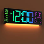 16" Large LED Digital Wall Clock with 8 RGB Colors, Countdown Timer & Remote (New Rainbow Edition)