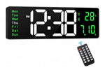 Digital Wall Clock with Remote Control & Night Light