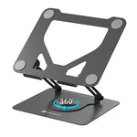 360° Rotating Ergonomic Aluminum Laptop Stand (Adjustable Height & Angle Riser)