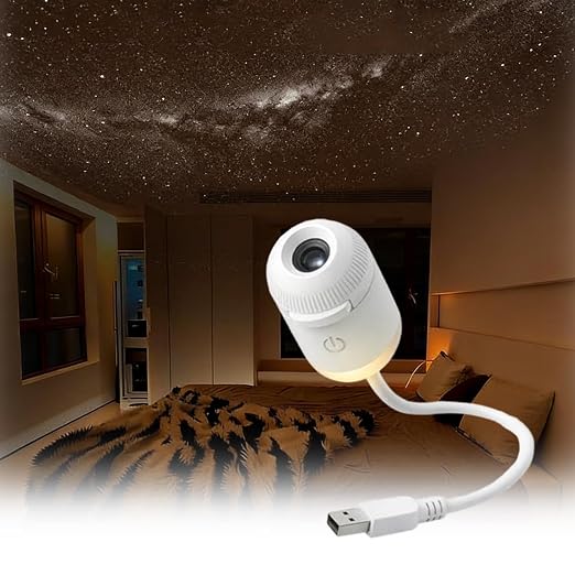 2-in-1 Galaxy Projector Night Light & Starry Sky Lamp (3 Slide)