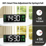 Digital Wall Clock with Remote Control & Night Light