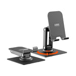 360° Rotatable Foldable Metal Phone Holder (Adjustable Height Desktop Stand)