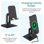360° Rotatable Foldable Metal Phone Holder (Adjustable Height Desktop Stand)