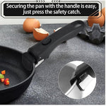 Detachable Pot Handle for Cookware with Heat-Resistant Silicone Spatula & Oil Basting Brush Set for Kitchen & Cookware (Black)