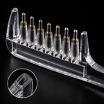 Refillable Hair Oil Applicator Comb & Scalp Massager with Storage Base (Clear)