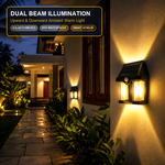 Solar Motion Sensor Wall Light – Dual-Sided Warm LED (Pack of 2)
