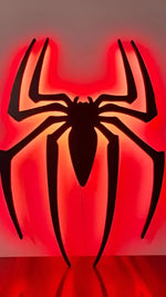 Black Spider Logo LED Light Up Wall Decoration