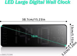 Digital Wall Clock with Remote Control & Night Light