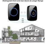 Wireless Doorbell, Waterproof Door Bell Kit, Over 1000 feet Range and 60 Chime, 5 Levels Volume and LED Flash, for Home Office Classroom