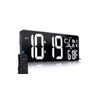 17.3" Jumbo Curved LED Digital Wall Clock with Remote Control (Pure White Edition)