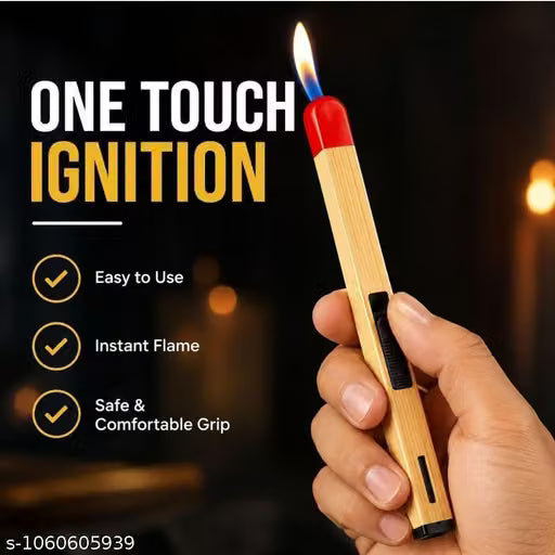 Matchstick Shaped Rechargeable Long Handle Gas Lighter for Kitchen
